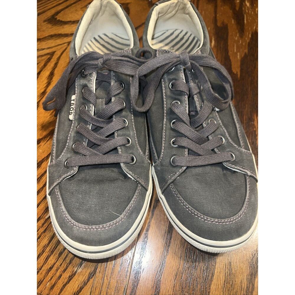 Taos Moc Star Sneakers Women’s 9.5 Graphite Gray Pink Stitching Casual Shoes
